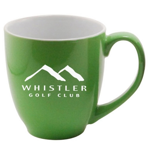 14 oz Colored Ceramic Coffee Mug with White Interior - 14 oz Colored Ceramic Coffee Mug with White Interior - Image 1 of 6