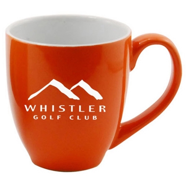 14 oz Colored Ceramic Coffee Mug with White Interior - 14 oz Colored Ceramic Coffee Mug with White Interior - Image 3 of 6