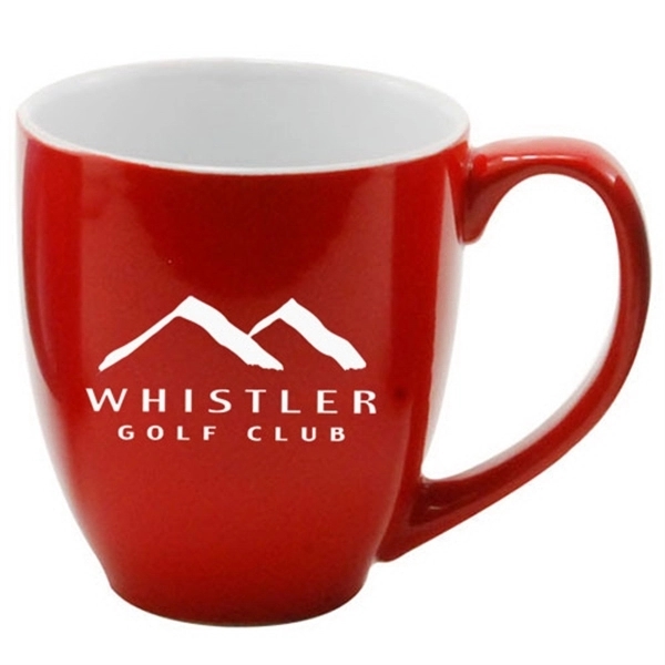 14 oz Colored Ceramic Coffee Mug with White Interior - 14 oz Colored Ceramic Coffee Mug with White Interior - Image 5 of 6