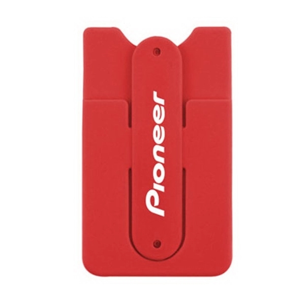 Silicone Smartphone Wallet With Stand & Cord Organizer - Silicone Smartphone Wallet With Stand & Cord Organizer - Image 1 of 2