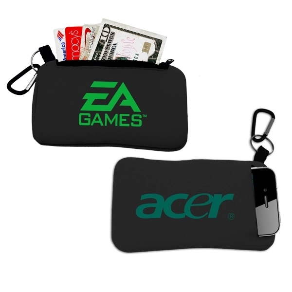 Smartphone Holder with Zippered Pouch