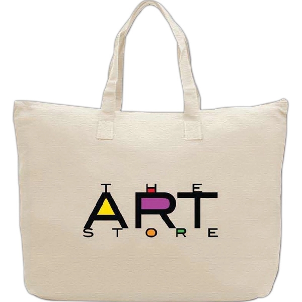Cotton Tote Bag with Zipper