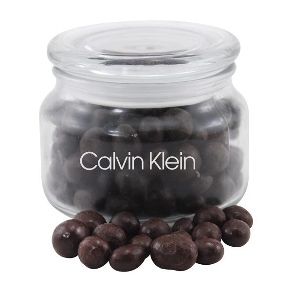 Chocolate Espresso Beans in a Glass Jar with Lid