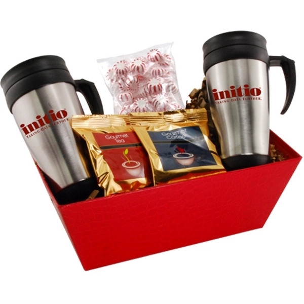 Tray with Mugs and Assortment of Food