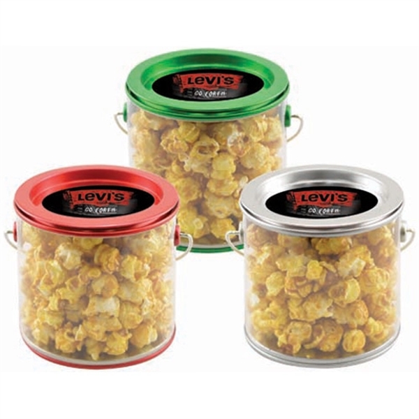 Custom Tin Pail with Caramel Popcorn