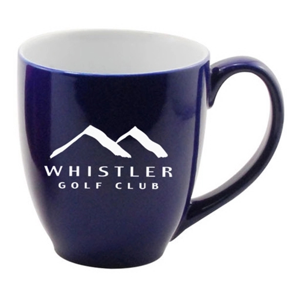 Custom 14 oz Colored Ceramic Coffee Mug with White Interior
