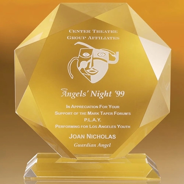 Custom Octagon Shaped Flat Plaque 7 3/4"