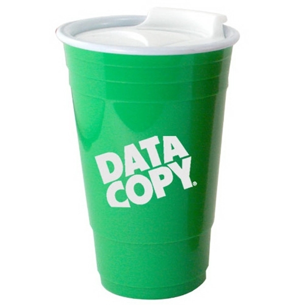 16 oz Double Wall Insulated Party Cup with Lid