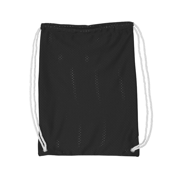 100% Polyester Jersey Mesh Drawstring Backpack - 100% Polyester Jersey Mesh Drawstring Backpack - Image 1 of 5