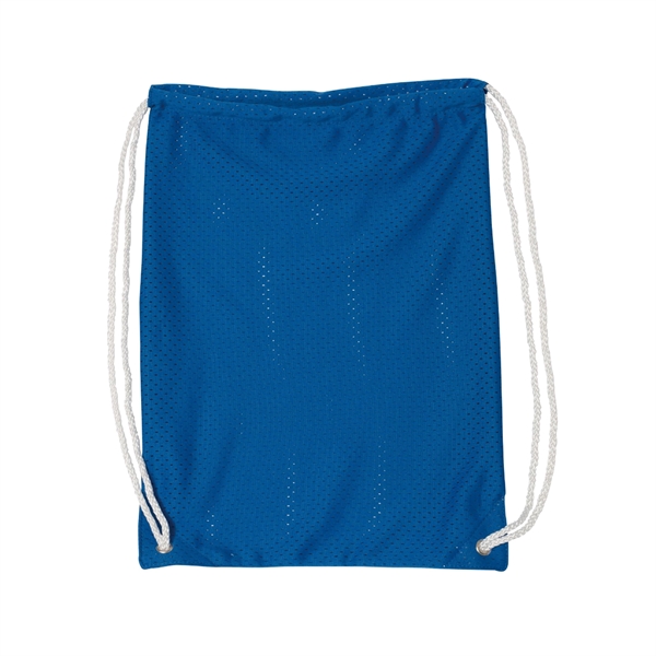 100% Polyester Jersey Mesh Drawstring Backpack - 100% Polyester Jersey Mesh Drawstring Backpack - Image 2 of 5