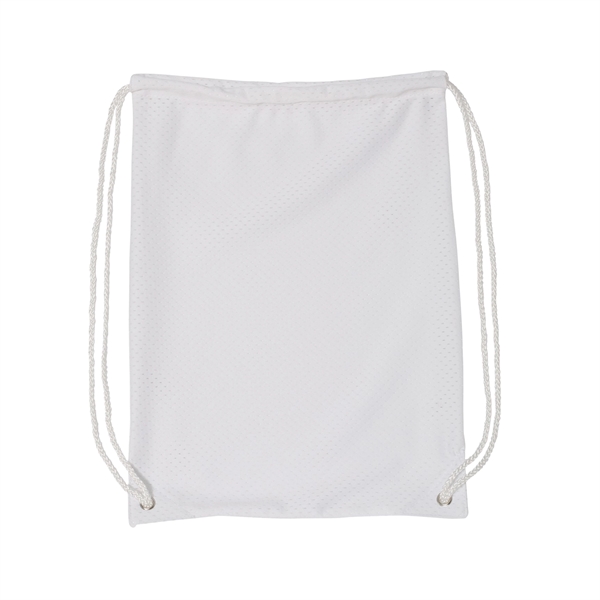 100% Polyester Jersey Mesh Drawstring Backpack - 100% Polyester Jersey Mesh Drawstring Backpack - Image 5 of 5