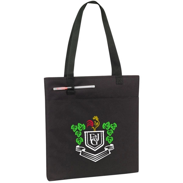 600D Polyester Reusable Tote Bag w/ Handle for Outdoor Event - 600D Polyester Reusable Tote Bag w/ Handle for Outdoor Event - Image 1 of 4