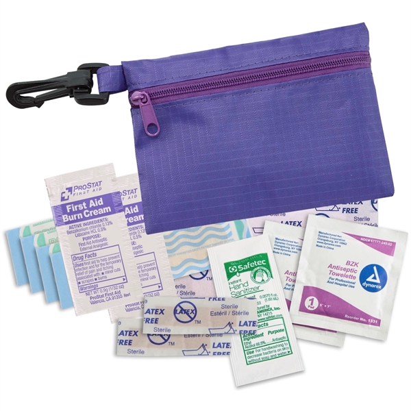 Ripstop Mini First Aid Kit with Clip - Ripstop Mini First Aid Kit with Clip - Image 1 of 11