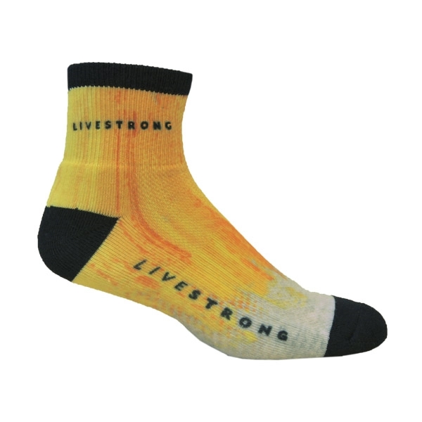 Made in the USA Athletic Quarter Socks With DTG Printing - Made in the USA Athletic Quarter Socks With DTG Printing - Image 0 of 1