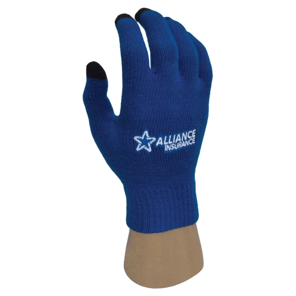 Knit Texting/Touch Screen Gloves With Direct Embroidery - Knit Texting/Touch Screen Gloves With Direct Embroidery - Image 0 of 2