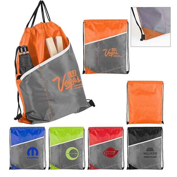 Contrast Cinch Bag
