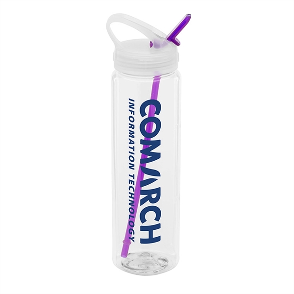 Custom Water Bottle with Flip Up Spout - 32 Oz.