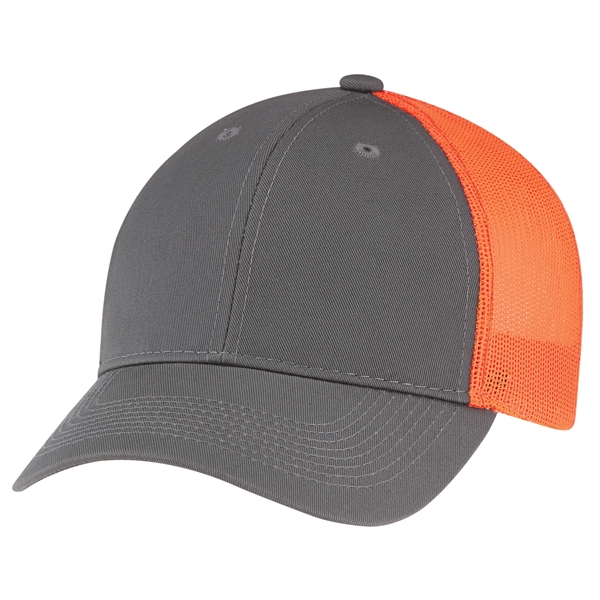 6 Panel Enzyme Washed Deluxe Chino Twill/Soft Nylon Mesh Cap - 6 Panel Enzyme Washed Deluxe Chino Twill/Soft Nylon Mesh Cap - Image 11 of 19