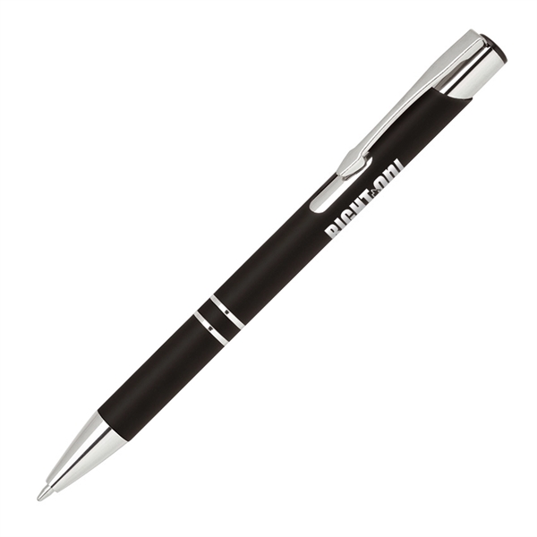 Knight-101 Soft Touch Pens with Chrome Trim - Knight-101 Soft Touch Pens with Chrome Trim - Image 3 of 14