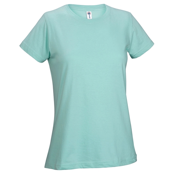 Printed Delta Apparel Ladies 30/1's Soft Spun Tee - Printed Delta Apparel Ladies 30/1's Soft Spun Tee - Image 21 of 33