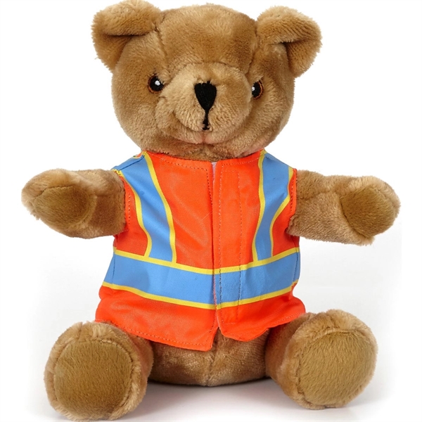 10" Extra Soft Brown Bear w/Safety Vest