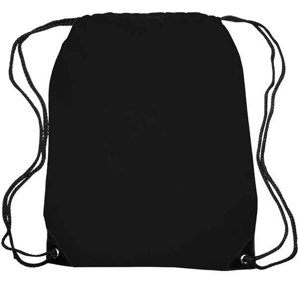 Black Trim Drawstring Backpack - Black Trim Drawstring Backpack - Image 5 of 17