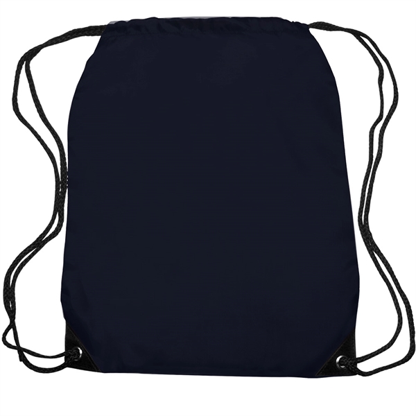 Black Trim Drawstring Backpack - Black Trim Drawstring Backpack - Image 12 of 17