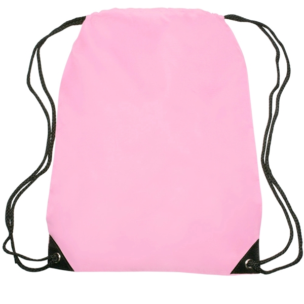 Black Trim Drawstring Backpack - Black Trim Drawstring Backpack - Image 13 of 17