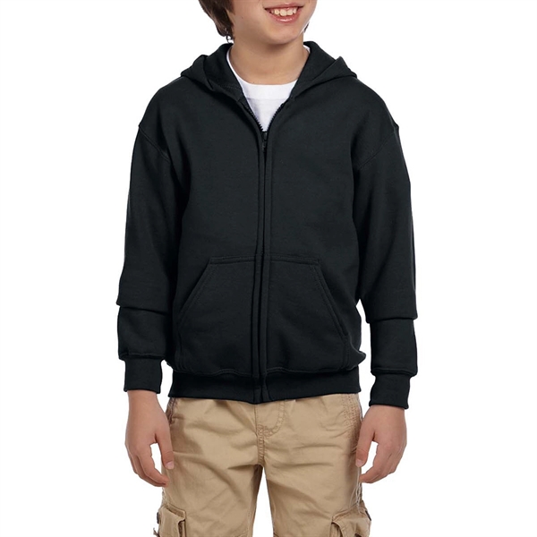 Gildan® HeavyBlend Youth Full Zipper Hooded Sweatshirt - Gildan® HeavyBlend Youth Full Zipper Hooded Sweatshirt - Image 1 of 16