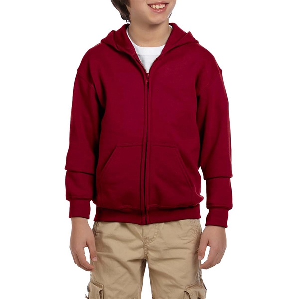 Gildan® HeavyBlend Youth Full Zipper Hooded Sweatshirt - Gildan® HeavyBlend Youth Full Zipper Hooded Sweatshirt - Image 4 of 16