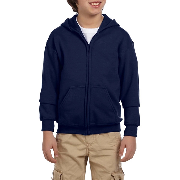 Gildan® HeavyBlend Youth Full Zipper Hooded Sweatshirt - Gildan® HeavyBlend Youth Full Zipper Hooded Sweatshirt - Image 8 of 16