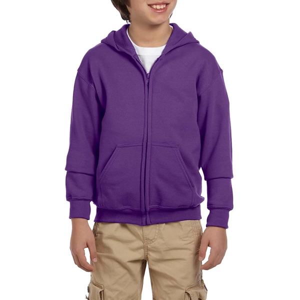 Gildan® HeavyBlend Youth Full Zipper Hooded Sweatshirt - Gildan® HeavyBlend Youth Full Zipper Hooded Sweatshirt - Image 10 of 16