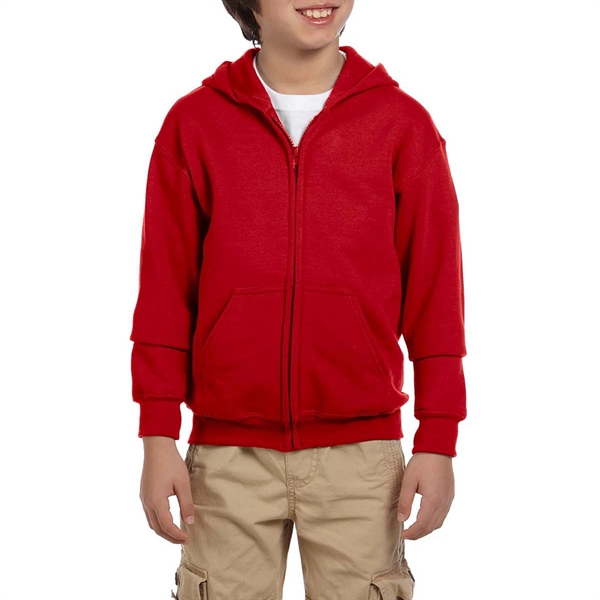 Gildan® HeavyBlend Youth Full Zipper Hooded Sweatshirt - Gildan® HeavyBlend Youth Full Zipper Hooded Sweatshirt - Image 12 of 16