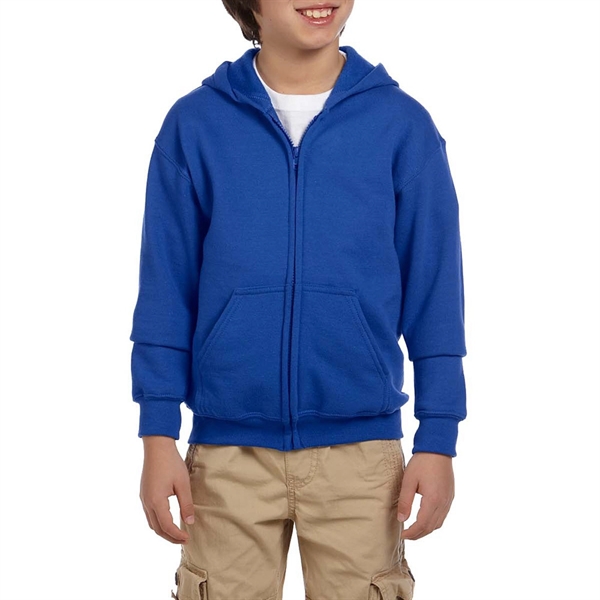 Gildan® HeavyBlend Youth Full Zipper Hooded Sweatshirt - Gildan® HeavyBlend Youth Full Zipper Hooded Sweatshirt - Image 14 of 16