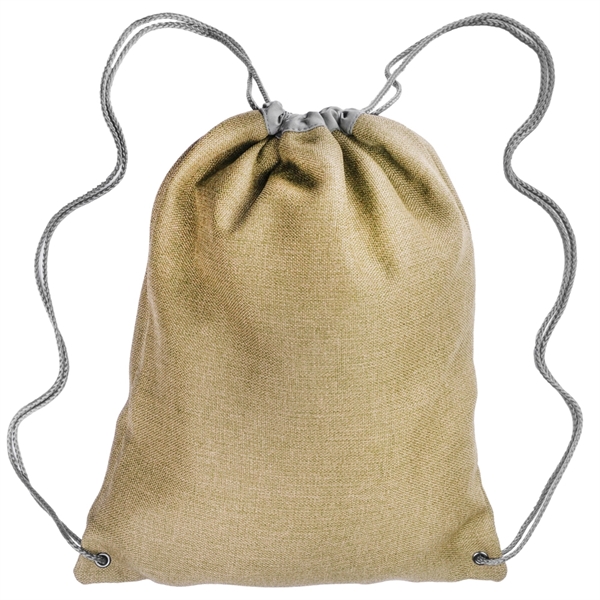 Cromwell Linen Drawstring Backpacks - Cromwell Linen Drawstring Backpacks - Image 5 of 8