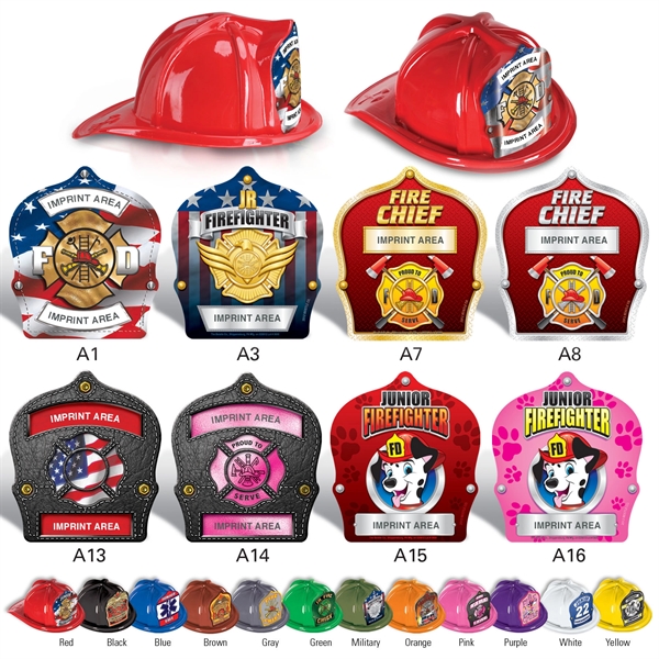 Plastic Fire Hats w/ Custom Imprinted Paper Shields - Plastic Fire Hats w/ Custom Imprinted Paper Shields - Image 0 of 0