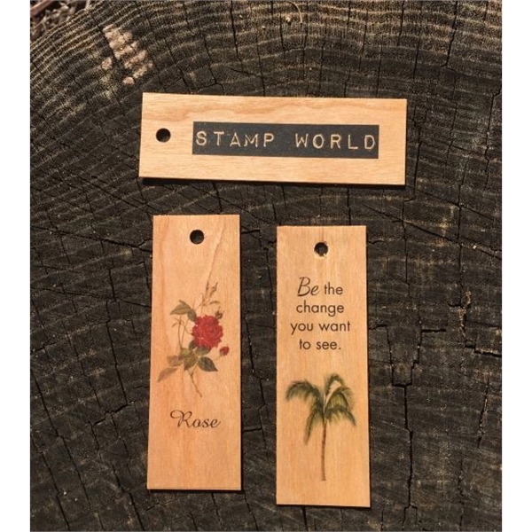 1" x 3" - Wood Veneer Tags - 1 Sided - 1" x 3" - Wood Veneer Tags - 1 Sided - Image 0 of 0