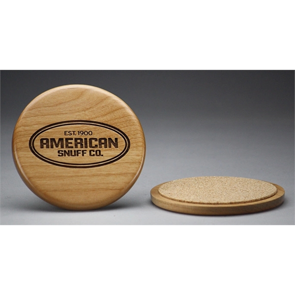 3.75" - Round Hardwood Coaster - 3.75" - Round Hardwood Coaster - Image 0 of 0