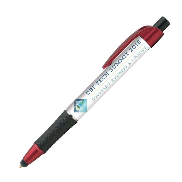 Custom Elite Metallic w/ Stylus - Digital Full Color Wrap Pen