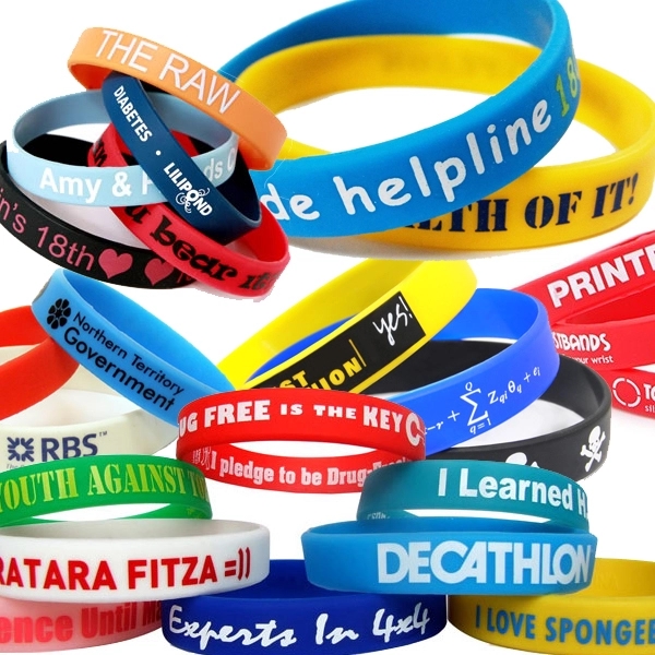 Custom Printed Silicone Bracelets - Custom Printed Silicone Bracelets - Image 9 of 10