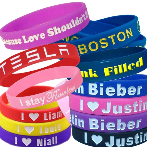 Color Filled Silicone Wristbands-H - Color Filled Silicone Wristbands-H - Image 8 of 10