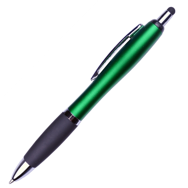 Matte Barrel Ballpoint Pen w/ Rubber Grip and Stylus - Matte Barrel Ballpoint Pen w/ Rubber Grip and Stylus - Image 3 of 3