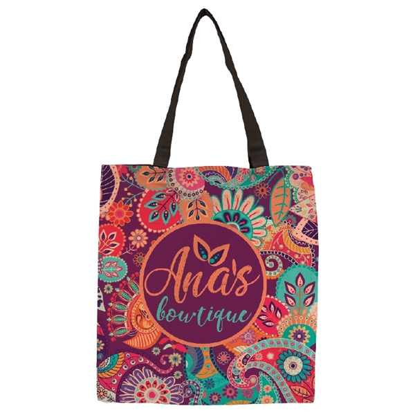 Flat Vibrant 9oz Cotton Canvas Tote Bag - Flat Vibrant 9oz Cotton Canvas Tote Bag - Image 11 of 15