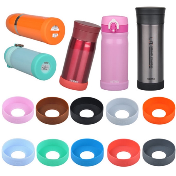 Round Silicone Bottle Sleeve - Round Silicone Bottle Sleeve - Image 0 of 3