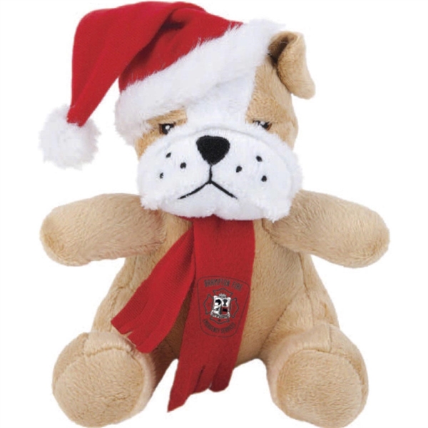 7" Extra Soft Christmas Bulldog