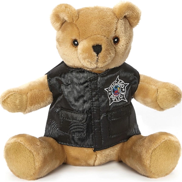 Custom 10" Police Vest Bear Stuffed Animal Plush Toy