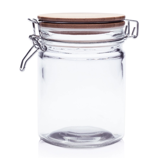 22 oz. Candy Jars with Hinged Wood Lids