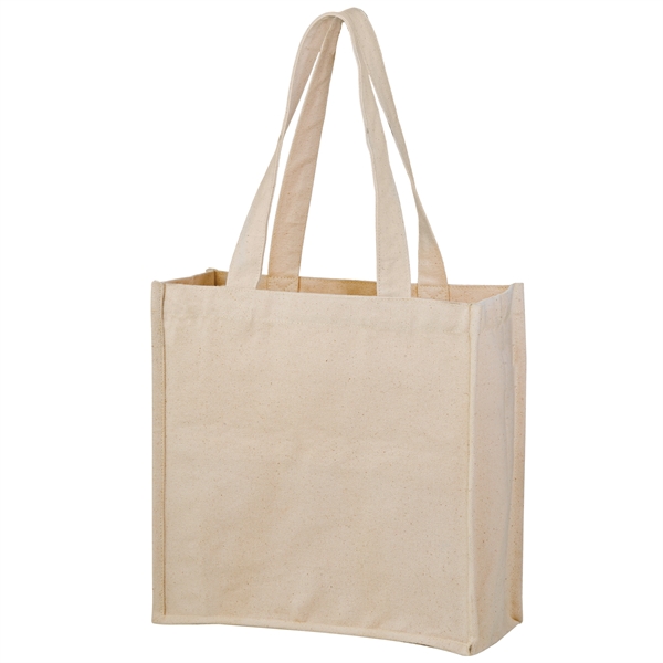 Heavyweight Cotton Wine & Grocery Tote - 14oz - Screen Print - Heavyweight Cotton Wine & Grocery Tote - 14oz - Screen Print - Image 2 of 2