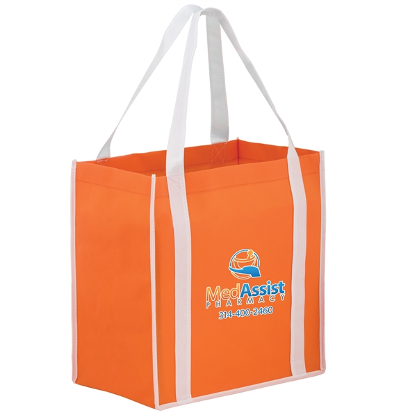 Two-Tone Non-Woven Tote Bag - Color Evolution - Two-Tone Non-Woven Tote Bag - Color Evolution - Image 10 of 13
