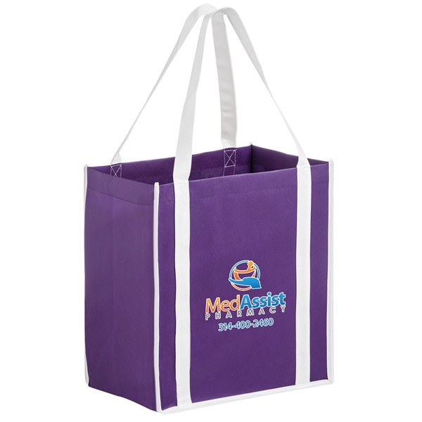 Two-Tone Non-Woven Tote Bag - Color Evolution - Two-Tone Non-Woven Tote Bag - Color Evolution - Image 11 of 13